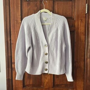 Women's Lavender Button-Up Cardigan Sweater